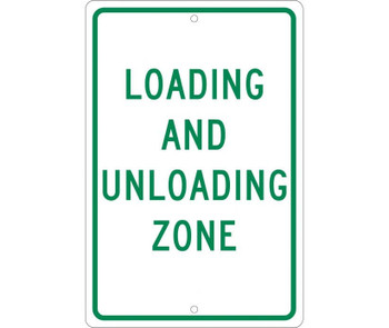 Loading And Unloading Zone - 18X12 - .063 Alum - TM61H