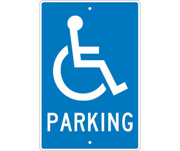 Parking (W/ Handicapped Symbol) - 18X12 - .063 Alum - TM94H