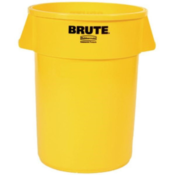 Rubbermaid Brute Utility Container, 44 gal, Yellow, 1/Each - 264300YL