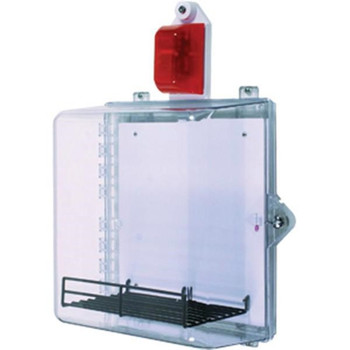 STI AED Protective Cabinet w/ Siren/Strobe Alarm, 32 Tones, Clear, 1/Each - 7535