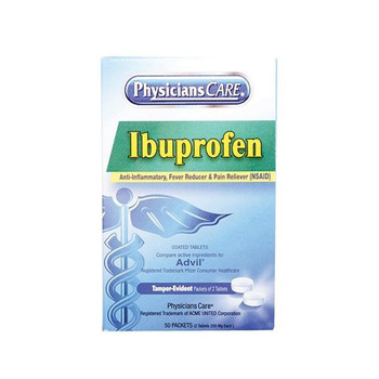 Ibuprofen Pain Reliever, 200 mg, 2 Pkg/50 Each - 90015