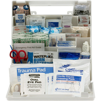 50-Person, 183-Piece ANSI A+ First Aid Kit, Plastic, 1/Each - 90639