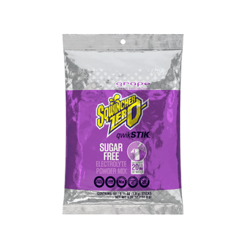 Sqwincher Qwik Stik Zero Sugar Free Single Serve 20 oz Yield Packs - Grape - 50/Bag - 159060107