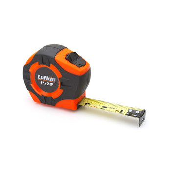 Lufkin Hi-Viz P1000 Series Power Return Tape, Engineers, A29 Blade, 1" (25 mm) x 25' (7.6 m), Hi-Vis Orange, 1/Each - PHV1048DM