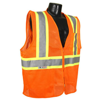 Radians Economy Class 2 Safety Vest with Two-Tone Trim - Orange - SV22-2ZOM