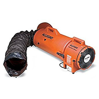 Allegro 8" Plastic Explosion-Proof COM-PAX-IAL Blower w/ Canister & 25' Ducting - 9538-25