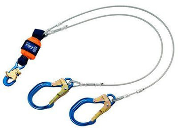 3M DBI-SALA EZ - Stop Leading Edge 100% Tie - Off Cable Shock Absorbing Lanyard 1246178 - Orange - 6 ft