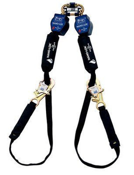 3M DBI-SALA 9 ft Nano - Lok Tie - Back Twin - Leg Quick Connect Self Retracting Lifeline - Web 3101326