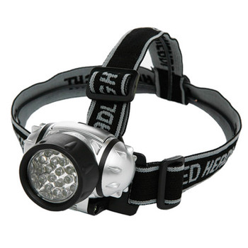 LED Headlight w/ Adjustable Lycra Headband Black - L1240SW