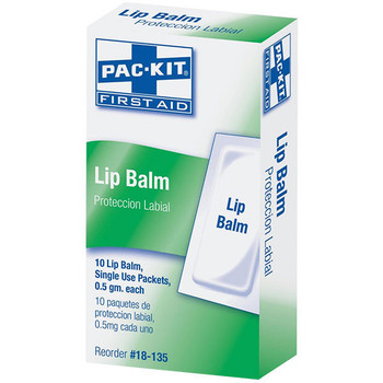 Lip Balm Packets, 0.5 g, 10/Box - 18135