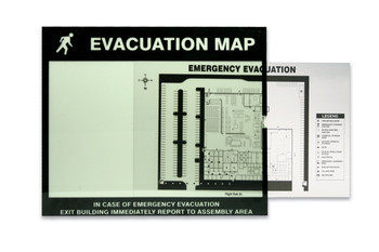 Evacuation & Severe Weather Map Holder Clear Inserts - DTA217