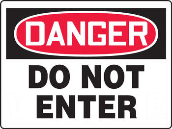Contractor Preferred OSHA Danger Corrugated Plastic Signs: Do Not Enter 18" x 24" Lite Corrugated Plastic 1/Each - EADM116CC