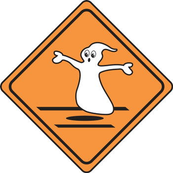 Halloween Signs: (Ghost) 4" x 4" PF-Cardstock 1/Each - HAL108