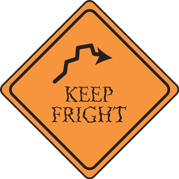 Halloween Signs: Keep Fright 4" x 4" PF-Cardstock 1/Each - HAL111