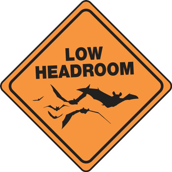 Halloween Signs: Low Headroom 4" x 4" PF-Cardstock 1/Each - HAL118