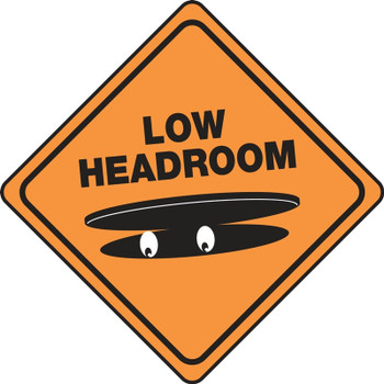 Halloween Signs: Low Headroom 4" x 4" PF-Cardstock 1/Each - HAL121