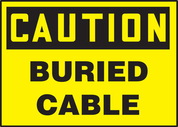 OSHA Caution Safety Label: Buried Cable Adhesive Vinyl 5/Pack - LELC606VSP