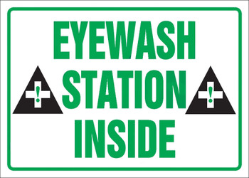 Safety Label: Eyewash Station Inside 5" x 7" Adhesive Dura Vinyl 1/Each - LFSD600XVE