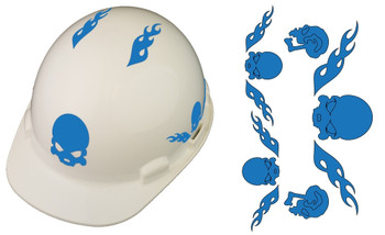 Viz-Kit Reflective Universal Hard Hat Visibility Kits: Skull Blue 1/Pack - LHTL654BU