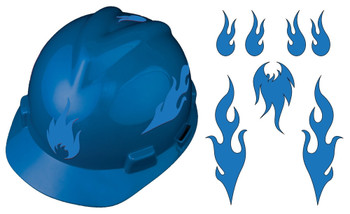 Viz-Kit Reflective Universal Hard Hat Visibility Kits: Flames Blue 1/Pack - LHTL663BU