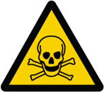 ISO Warning Safety Label: Toxic Material (2011) 2" Adhesive Dura-Vinyl 10/Pack - LSGW1542