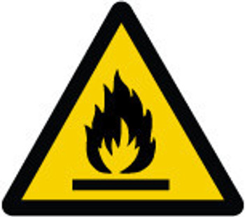 ISO Warning Safety Label: Fire Hazard (2011) 4" Adhesive Dura-Vinyl 5/Pack - LSGW1844
