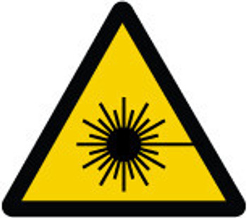 ISO Warning Safety Label: Laser Beam (2011) 8" Adhesive Dura-Vinyl 1/Each - LSGW1958