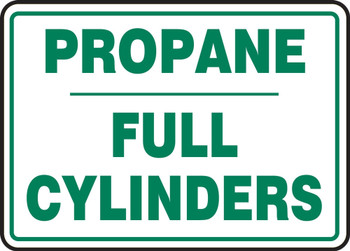 Cylinder Sign: Propane Cylinder Status Cylinder Status: FULL 10" x 14" Aluminum 1/Each - MCPG543VA
