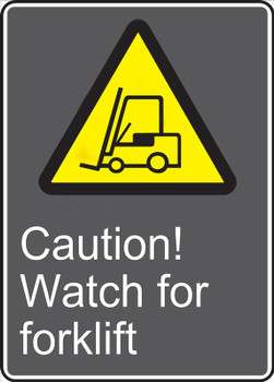 CSA Safety Sign: Caution! Watch For Forklift English 14" x 10" Adhesive Vinyl 1/Each - MCSA957VS