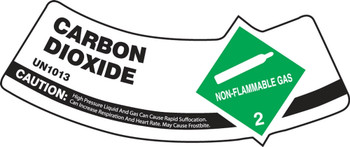 Cylinder Shoulder Labels: Carbon Dioxide 2" x 5 1/4" - MCSLCAGVSP