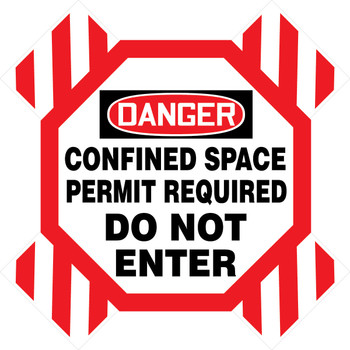 OSHA Danger Man-Way Cross Barrier: Confined Space - Do Not Enter English Plastic 1/Each - CXB635
