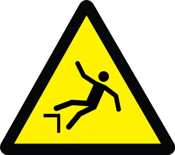 ISO Warning Safety Sign: Drop (2011) 6" Adhesive Vinyl 1/Each - MISO311VS