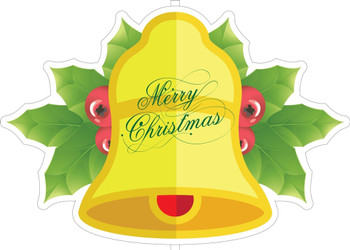 Holiday Sign Kit: Merry Christmas (Bell) Kit: Sign Only 10.5" x 14.7" Plastic (.040") 1/Each - MKT205CPT