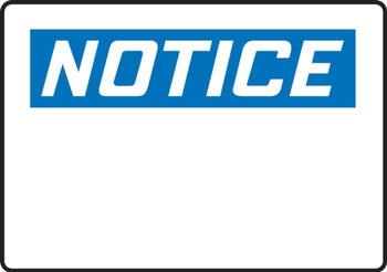 Contractor Preferred OSHA Notice Safety Sign: (blank) 10" x 14" Aluminum SA 1/Each - ERBH838CA