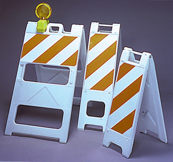 Plastic Barricades White Narrow 1/Each - FBA335WT