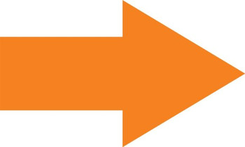 Magnetic Shapes - Arrows Orange 1 1/2" x 2 1/2" 10/Pack - MRB417MGOR