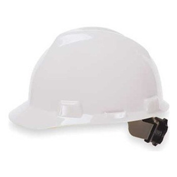 MSA V-Gard White Ratchet Hard Hat - 475358