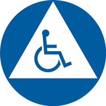 California Title 24 Gender-Neutral Sign: Handicap Accessible Black/White 12" x 12" 1/Each - PAD726BK