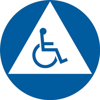 California Title 24 Gender-Neutral Sign: Handicap Accessible Blue/White 12" x 12" 1/Each - PAD726BU