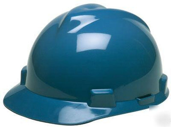 MSA V-Gard Blue Ratchet Hard Hat - 475359