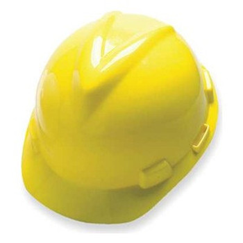 MSA V-Gard Yellow Ratchet Hard Hat - 475360