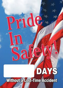 Accuform Digi-Day Magnetic Faces: Pride In Safety - _ Days Without A Lost-Time Accident - SCC706