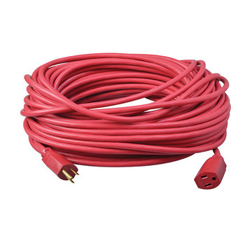 Southwire Vinyl SJTW Outdoor Extension Cord, 14/3 ga, 15 A, 100', Red, 1/Each - 2409SW8803