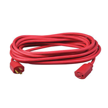 Southwire Vinyl SJTW Outdoor Extension Cord, 14/3 ga, 15 A, 25', Red, 1/Each - 2407SW8804