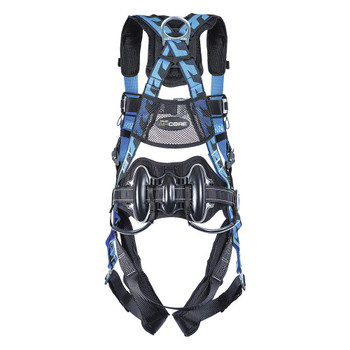 Miller AirCore Wind Energy Steel Hardware Blue Harness w/Front & Side D-Rings Lumbar Pad - Belt - Removable Lumbar Wear Pad 2X/3X - AAFW-QCBDP23XB