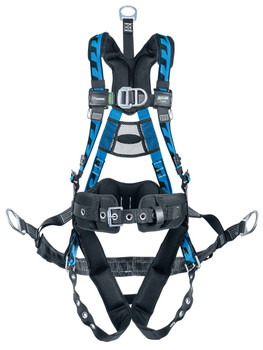 Miller AirCore Oil & Gas Blue Harness w/Front D-Ring - Lumbar Pad - Belt - Back D-Ring Extension - Bos'n Chair w/Side D-rings and Seat Sling Universal (Large/XL) - ACOG-TBSSUB