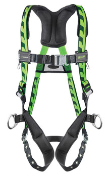 Miller AirCore Steel Hardware Green Harness w/Side D-Rings - Universal (Large/XL) - AC-TB-D/UGN