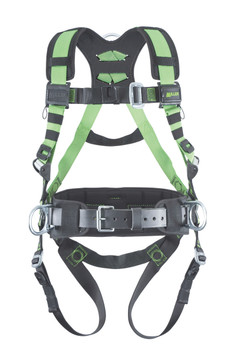 Miller Revolution Construction Harness with Side D-Rings Mating Leg Strap & Belt - 3X - R10CNMBBDP/3XLGN