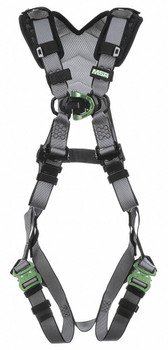MSA V-FIT 10194862 Climbing Full Body Harness w/Quick-Connect Leg Straps - Shoulder Padding - Super Extra Large