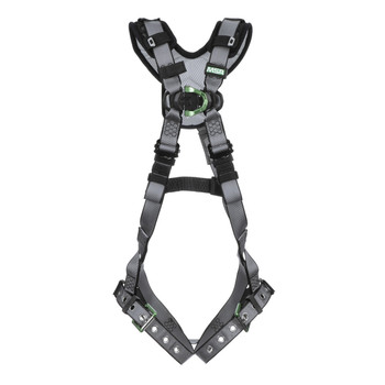MSA V-FIT 10194979 Standard Full Body Harness w/Tongue Buckle Leg Straps - Shoulder & Leg Padding - Super Extra Large